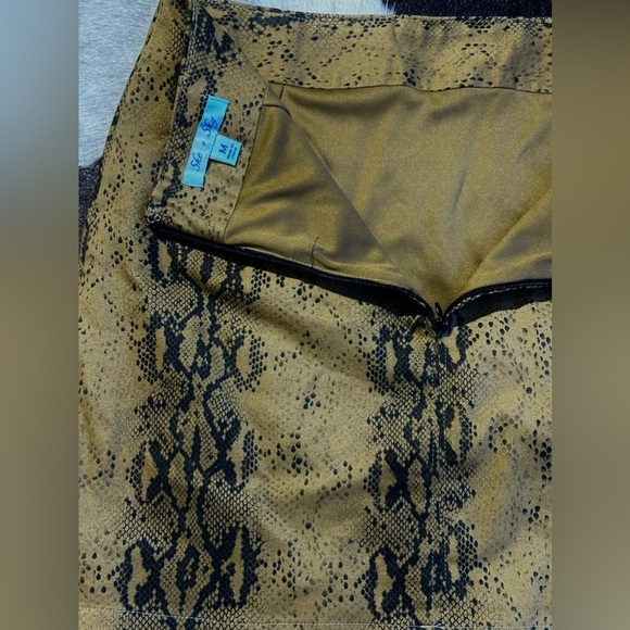 She Sky Snakeskin Print Skirt - Picture 2 of 2